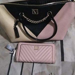 Victorias secret slouchy purse and wallet set